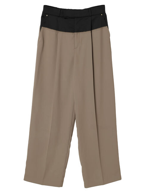 YECCA VECCA「サテン切替ストレートパンツ」|その他|