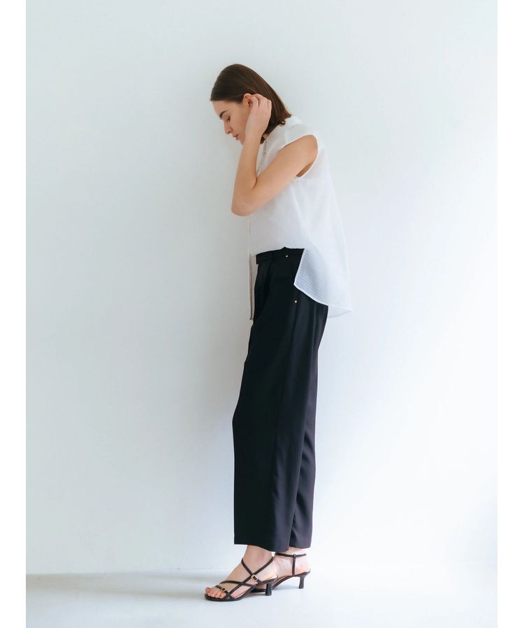 YECCA VECCA「サテン切替ストレートパンツ」|その他|