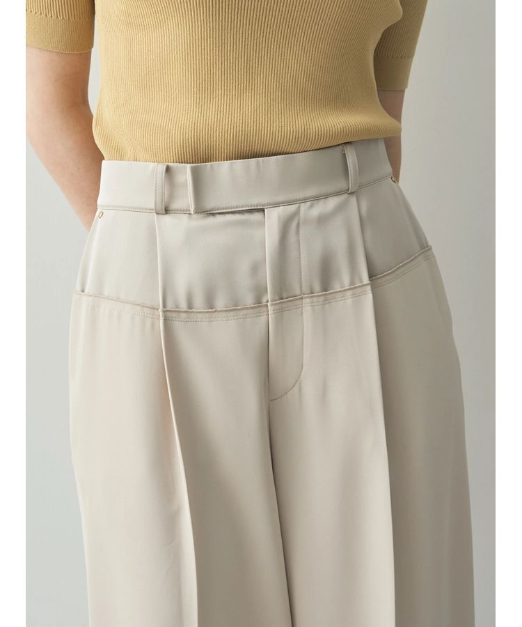 YECCA VECCA「サテン切替ストレートパンツ」|その他|