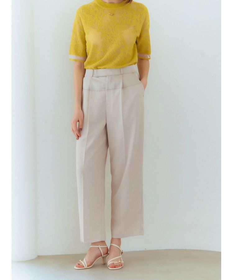 YECCA VECCA「サテン切替ストレートパンツ」|その他|