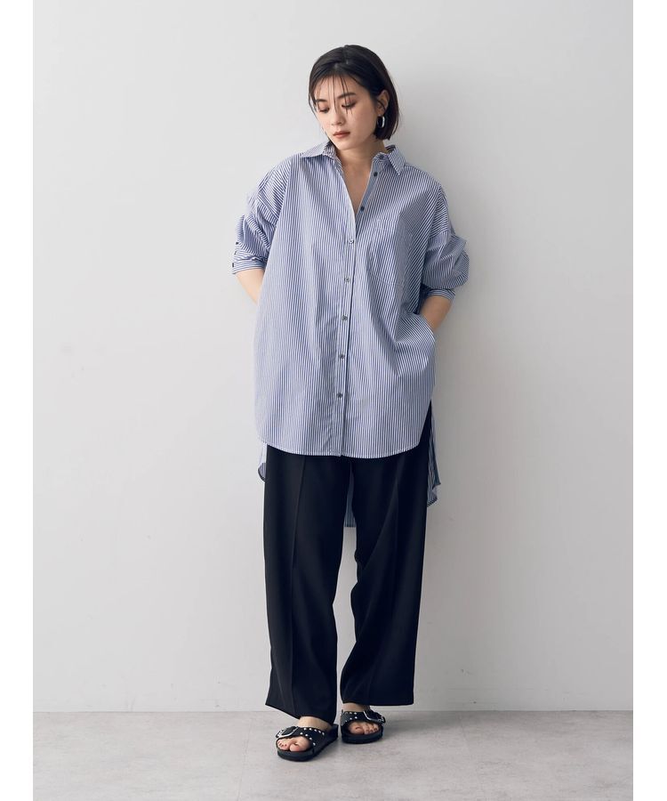 YECCA VECCA「サテン切替ストレートパンツ」|その他|