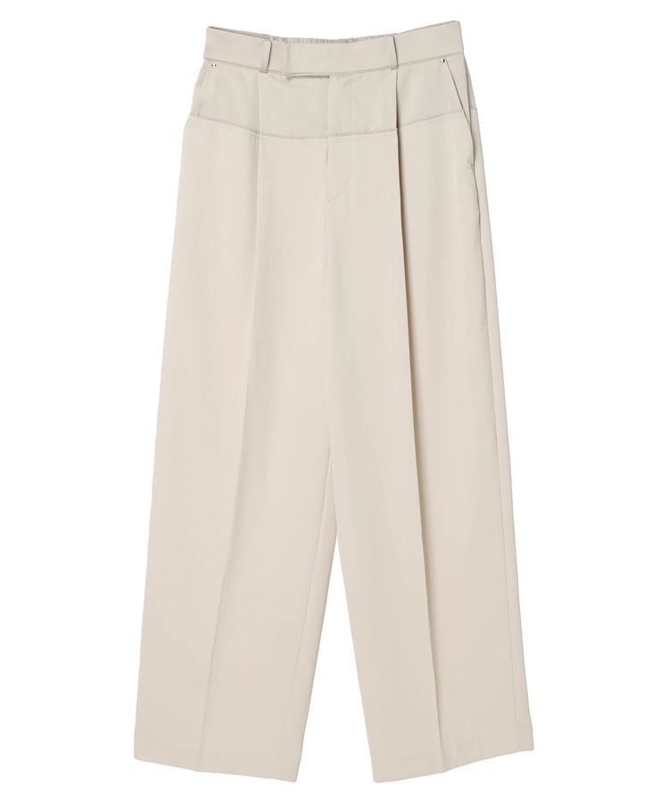 YECCA VECCA「サテン切替ストレートパンツ」|その他|