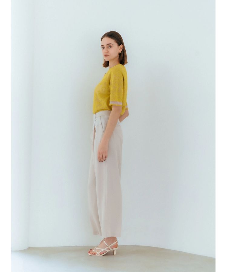 YECCA VECCA「サテン切替ストレートパンツ」|その他|