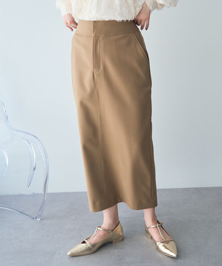 YECCA VECCA「タイトロングスカート」|タイト|Beige