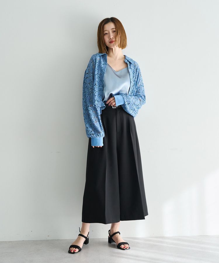 Editt by YECCA VECCA「【2点SET】キャミレイヤードレースシャツ」|シャツ・ブラウス|