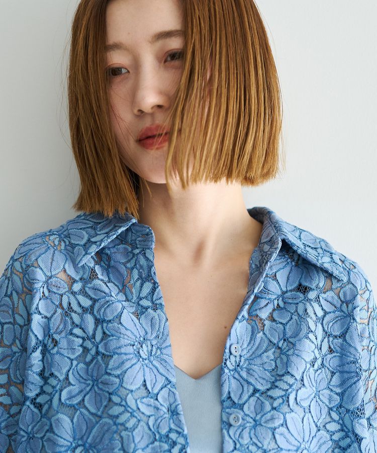 Editt by YECCA VECCA「【2点SET】キャミレイヤードレースシャツ」|シャツ・ブラウス|