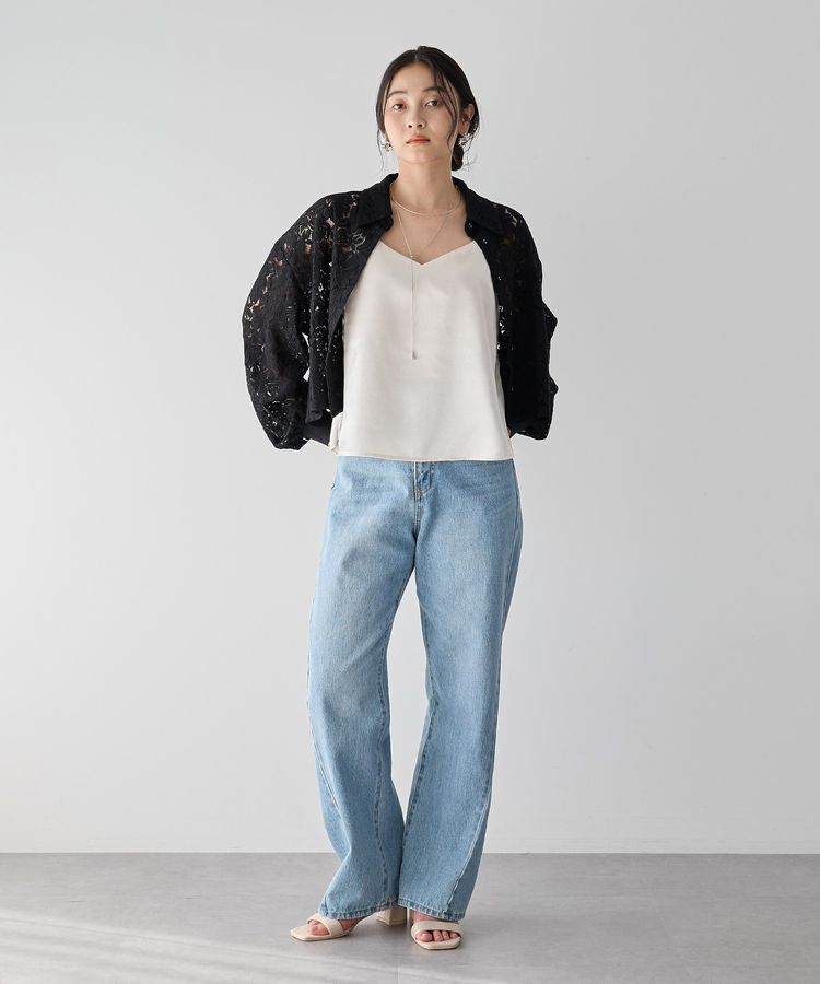 Editt by YECCA VECCA「【2点SET】キャミレイヤードレースシャツ」|シャツ・ブラウス|