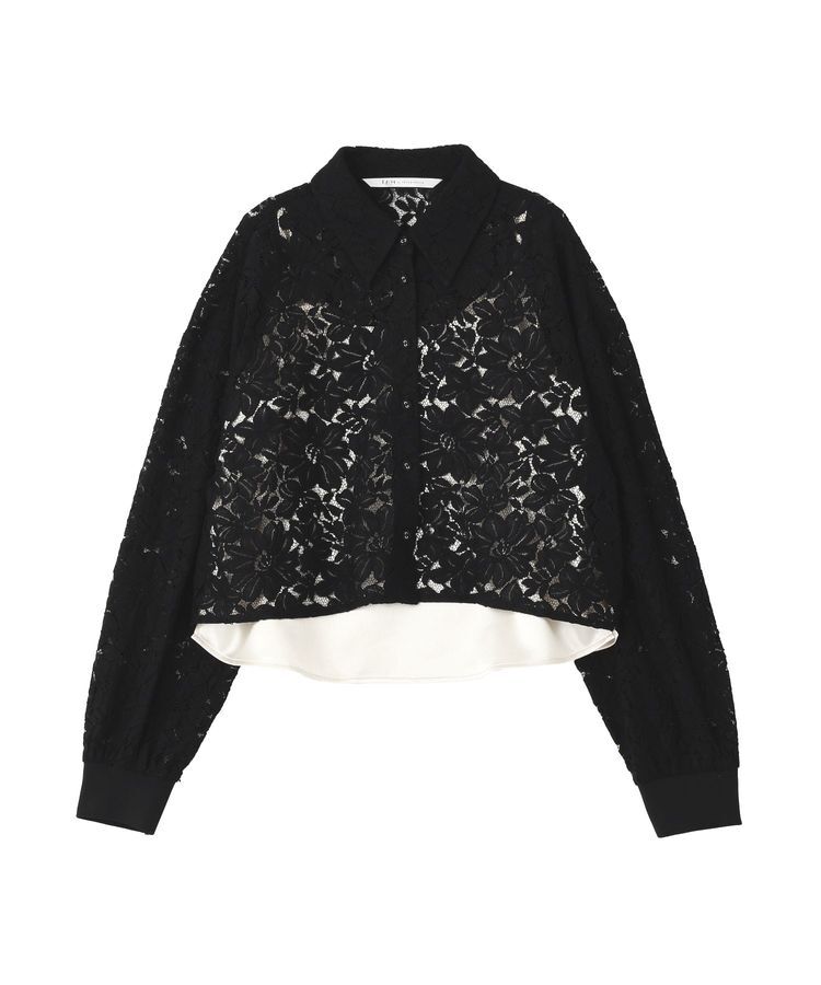 Editt by YECCA VECCA「【2点SET】キャミレイヤードレースシャツ」|シャツ・ブラウス|