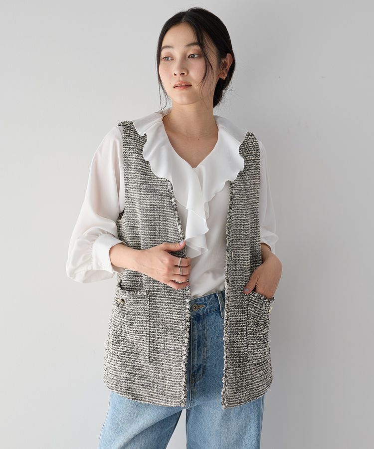 YECCA VECCA「ラッフルブラウス」|シャツ・ブラウス|