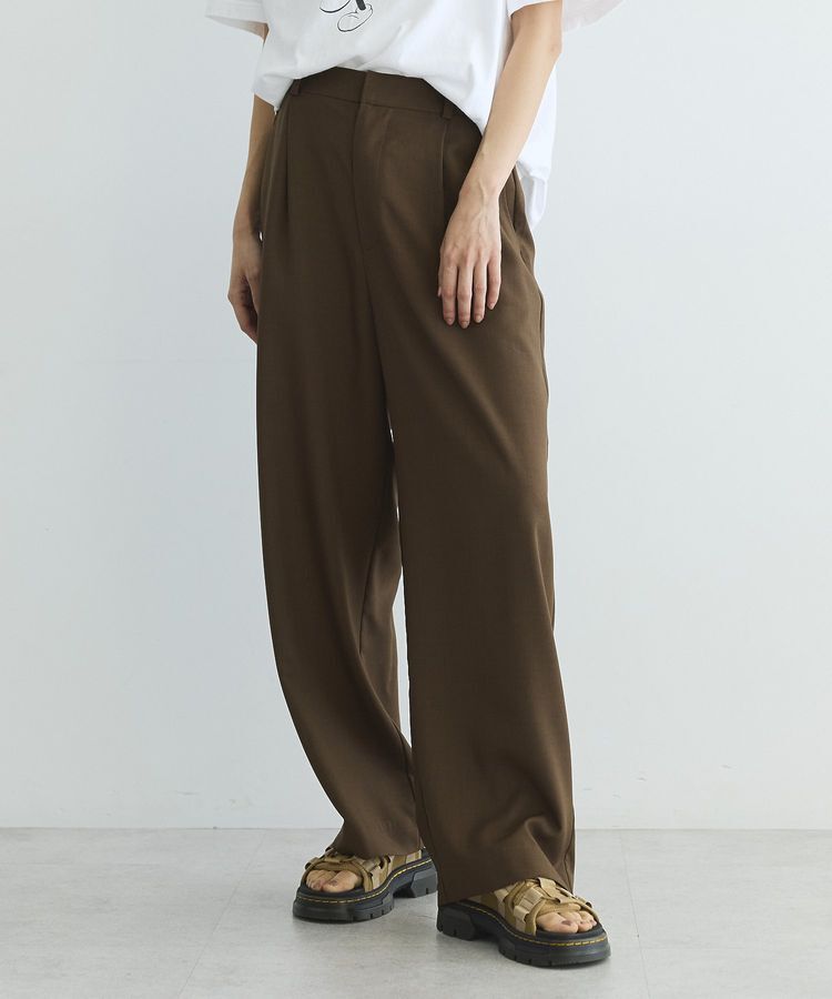 GARAGE OF GOOD CLOTHING「１タックストレートパンツ」|その他|Brown