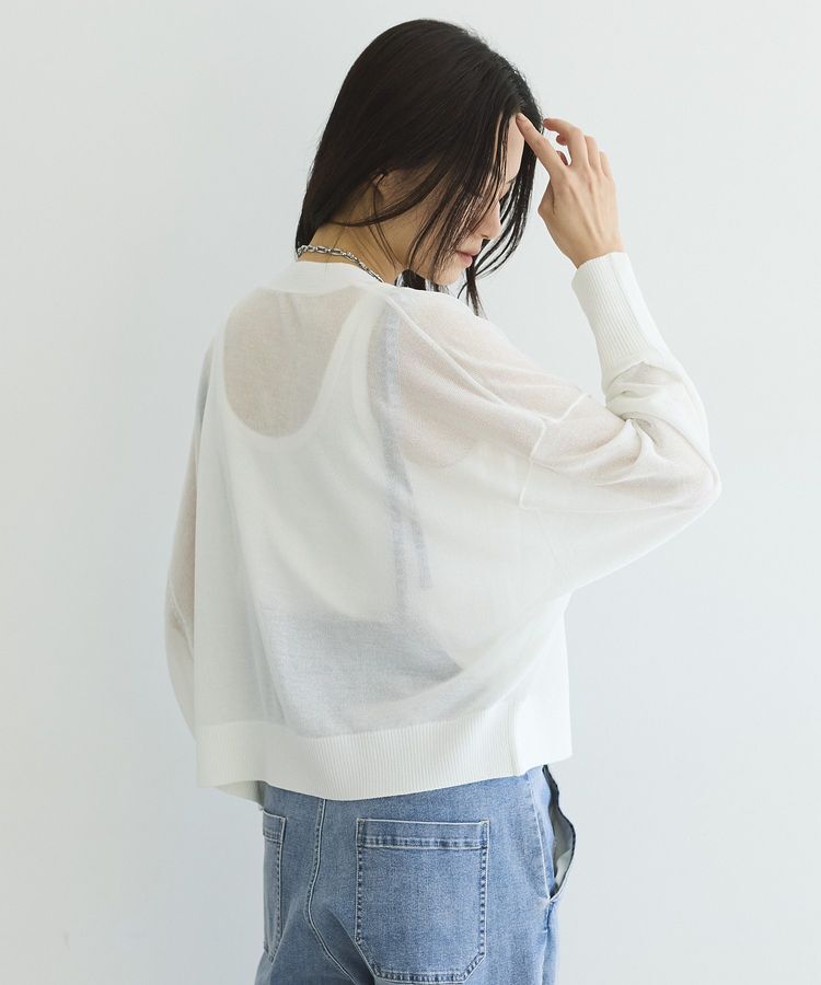 GARAGE OF GOOD CLOTHING「シアーショートドルマンニットカーデ」|カーディガン|