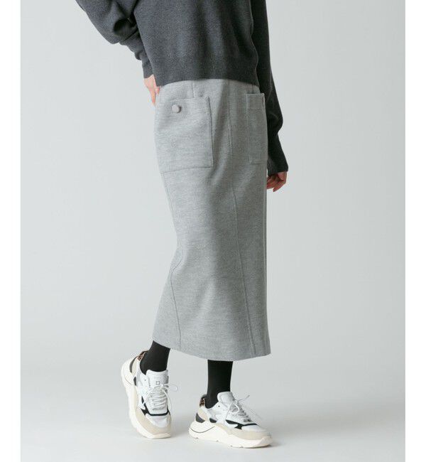 allureville「カラーメルトン釦付キタイトスカート 」|スカート|