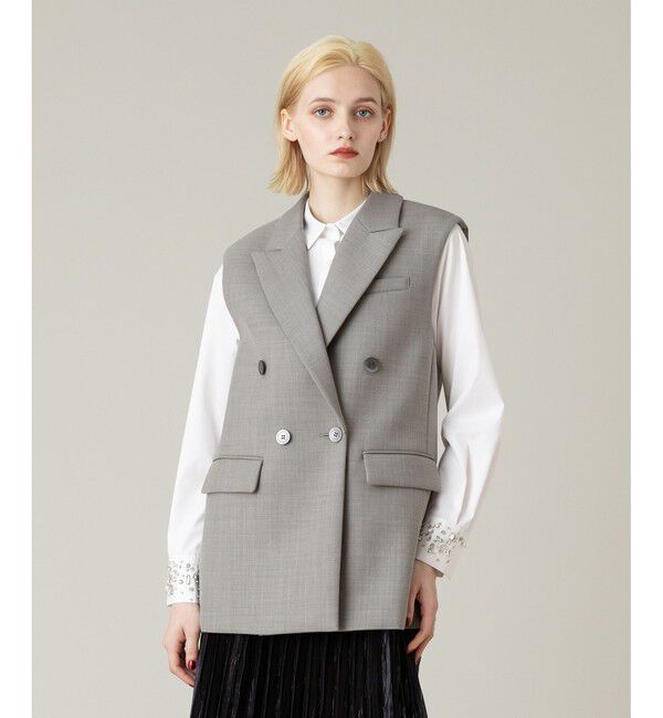 LOULOU WILLOUGHBY「【LOULOU WILLOUGHBY】ボンディングジレ」|ベスト・ジレ|