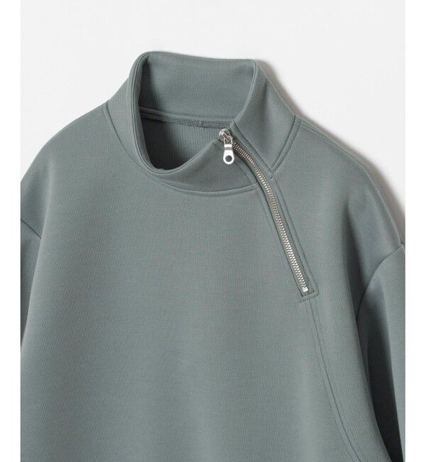 allureville「ボンディングアシンメトリーZIP プルオーバー」|スウェット・ジャージ|