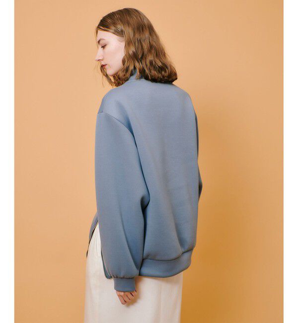allureville「ボンディングアシンメトリーZIP プルオーバー」|スウェット・ジャージ|