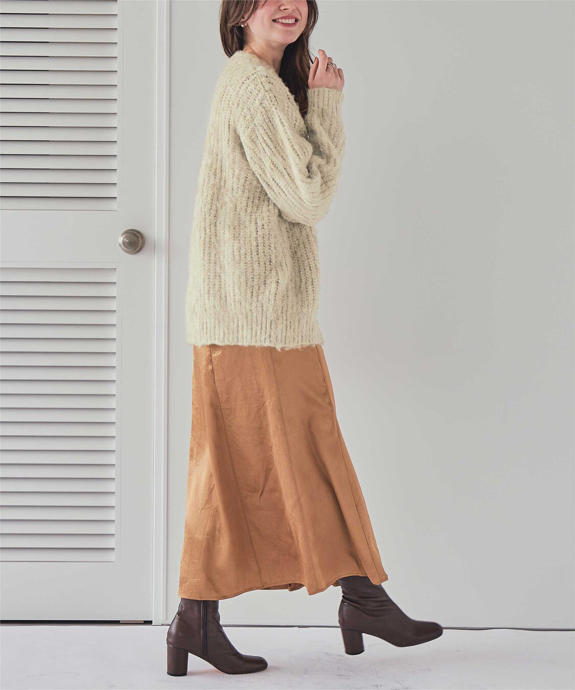 titivate「モヘアライクシャギーVネックニットカーディガン」|ニット・セーター|