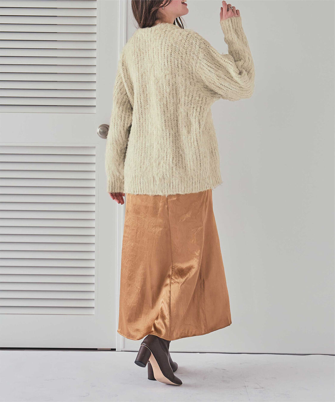 titivate「モヘアライクシャギーVネックニットカーディガン」|ニット・セーター|