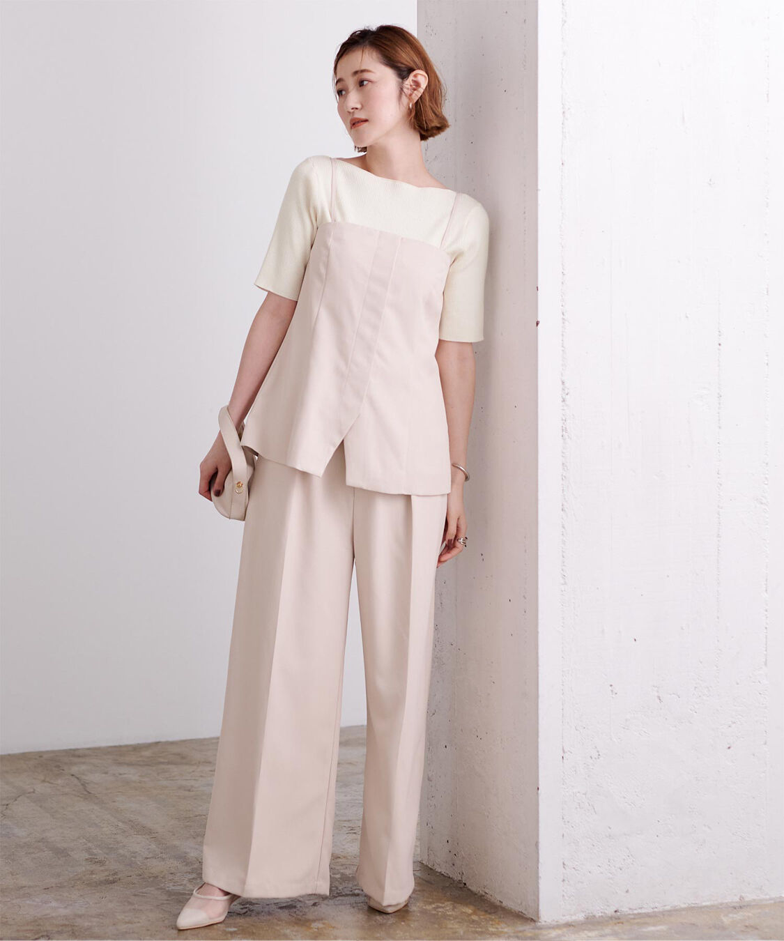 ur's「ボートネックハーフスリーブリブニット」|ニット・セーター|