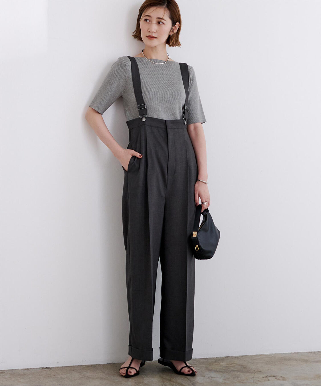 ur's「ボートネックハーフスリーブリブニット」|ニット・セーター|