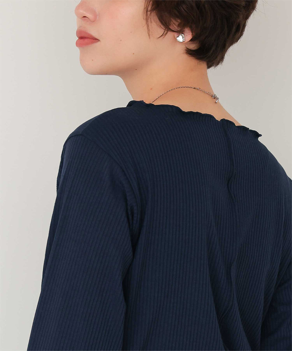 titivate「リブカットソーメローデザイントップス」|Tシャツ・カットソー|