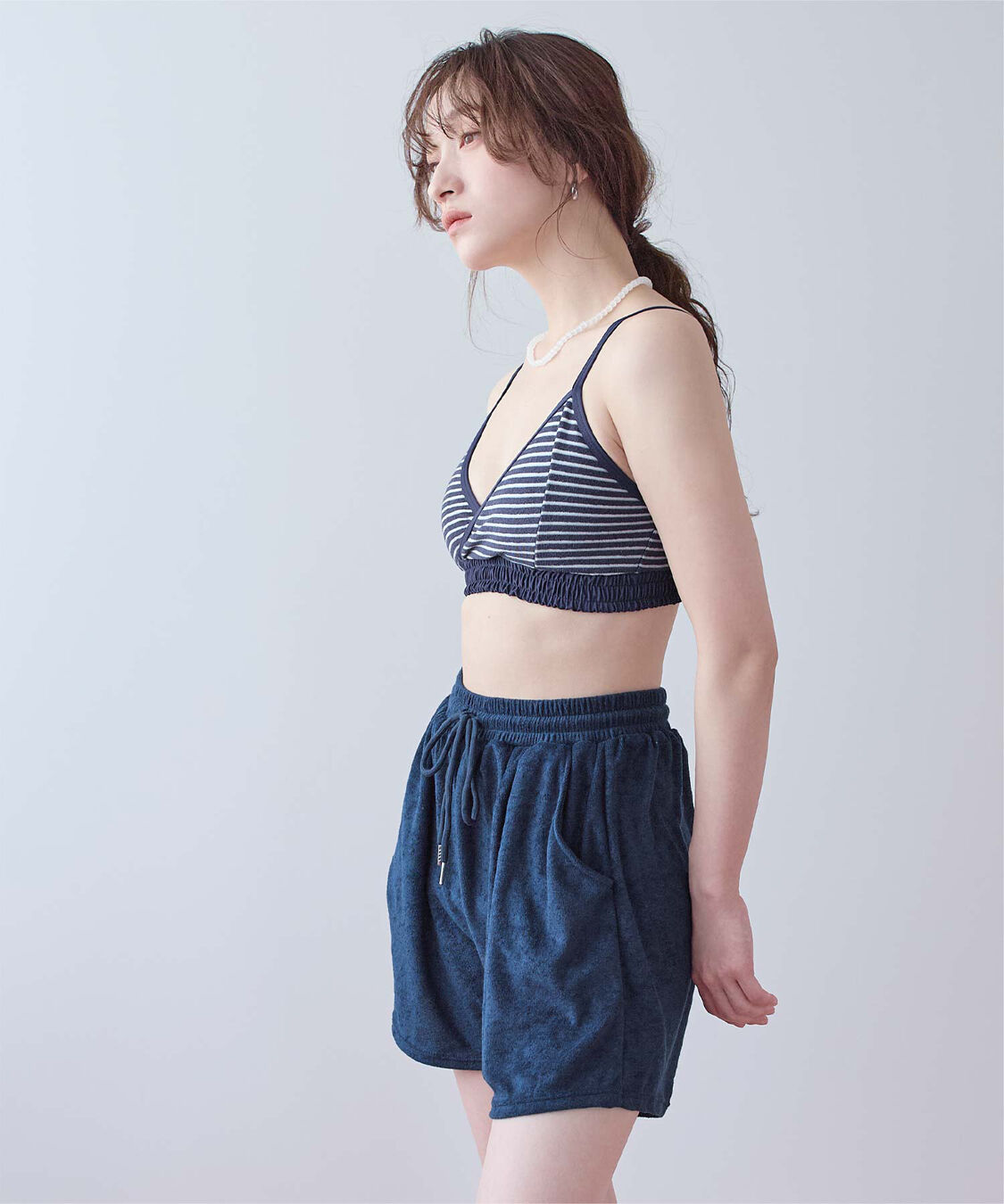 SEA DRESS「パイル地ボーダースポーティービキニ/水着」|ビキニ|