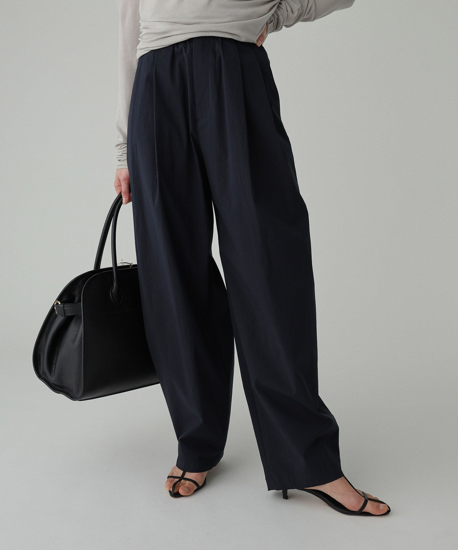 BABYLONE「コットンナイロンタックパンツ」|その他|ネイビー