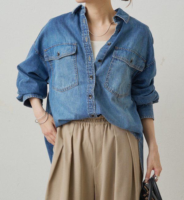  「ダブルポケットデニムシャツ」|シャツ・ブラウス|