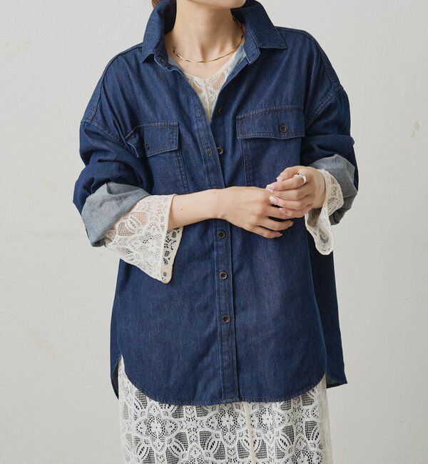  「ダブルポケットデニムシャツ」|シャツ・ブラウス|