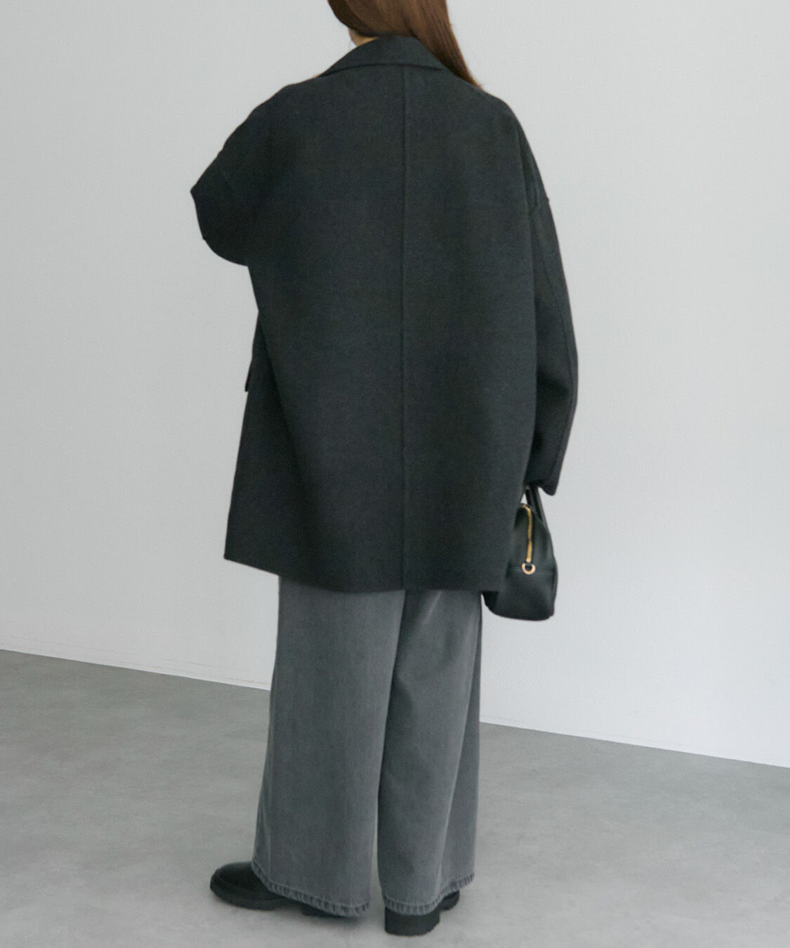  「ハンドメイド風ウール混テーラーコート」|その他|