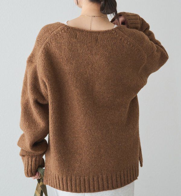  「アルパカ混深Vネックニットプルオーバー」|キャミソール|