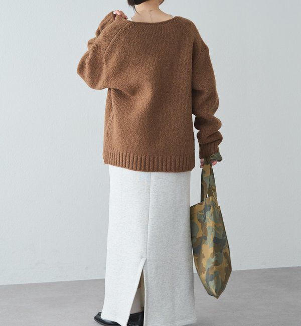  「アルパカ混深Vネックニットプルオーバー」|キャミソール|