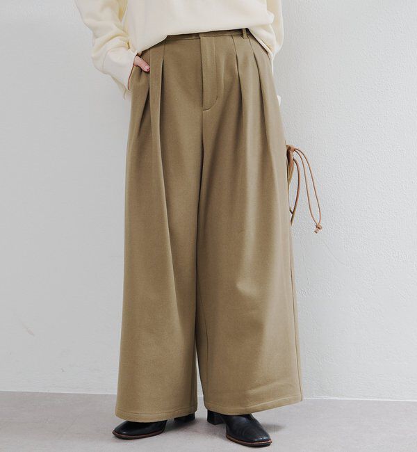  「ストレッチ起毛タックスラックスパンツ」|その他|