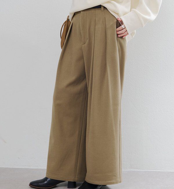  「ストレッチ起毛タックスラックスパンツ」|その他|