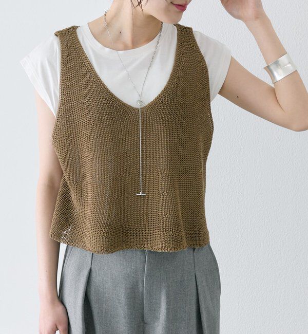  「片畦ニットビスチェ」|ニット・セーター|