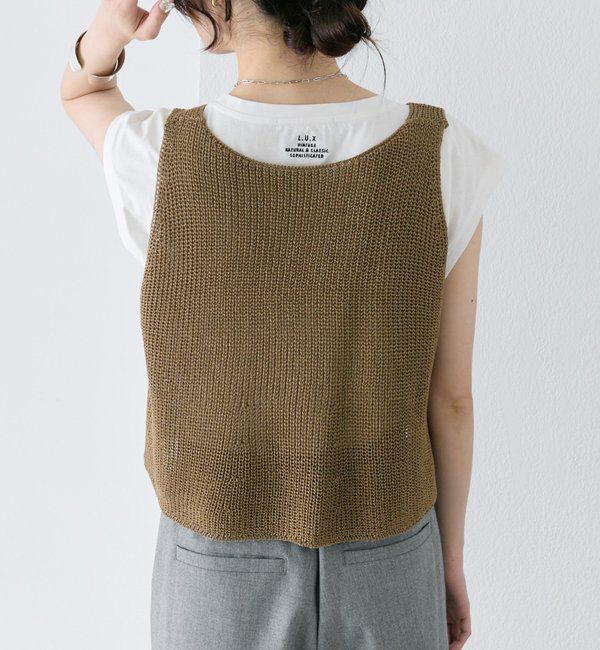  「片畦ニットビスチェ」|ニット・セーター|