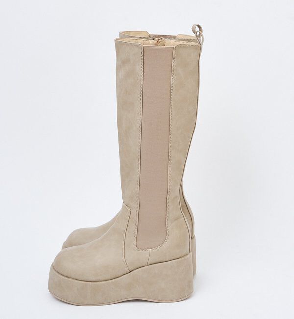  「【マイナス3キロ見え/SNSで話題】厚底サイドゴアロングブーツ」|その他|