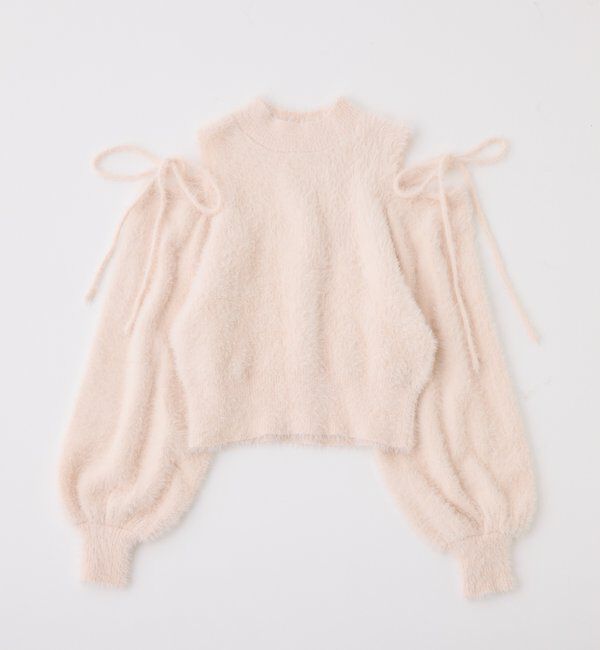  「2way肩あきシャギーニット」|ニット・セーター|