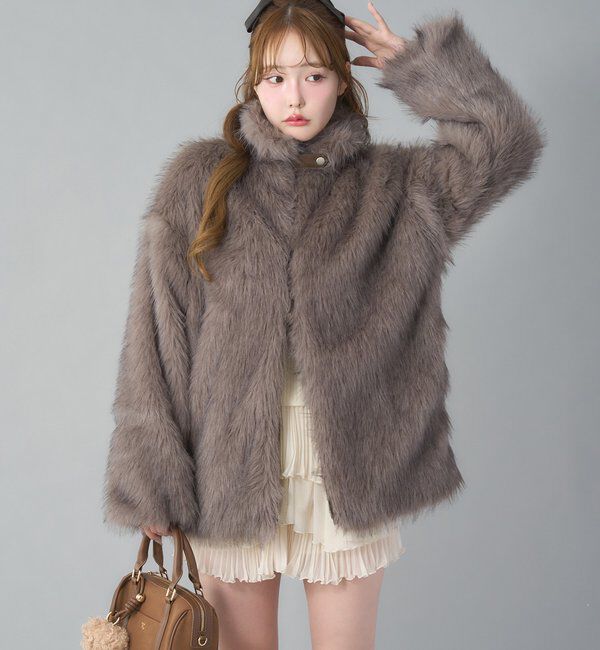  「ミドルフェイクファージャケット」|ダウンベスト・ベスト|