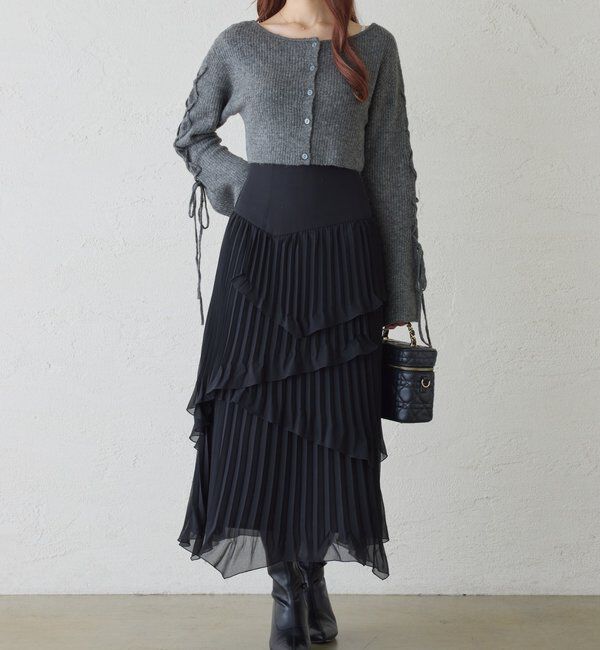  「プリーツティアードスカート」|スカート|