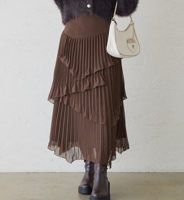  「プリーツティアードスカート」|スカート|