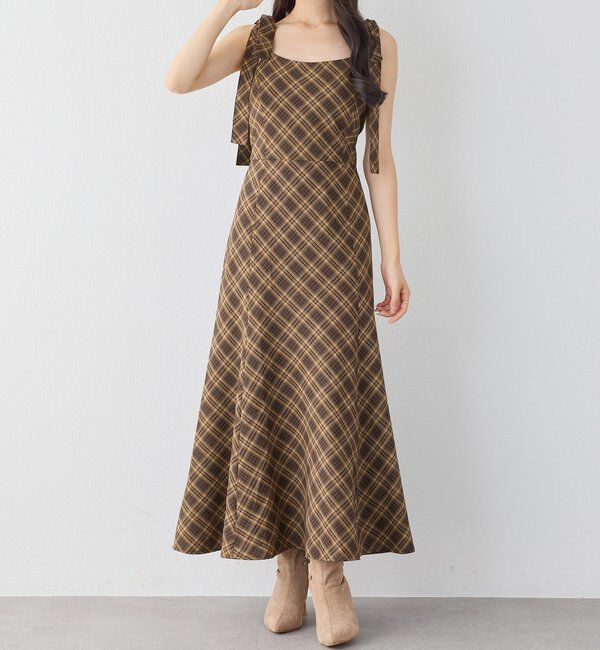  「【新色追加】着痩せ効果抜群/マイナス5キロ見えキャミワンピ」|ワンピース|