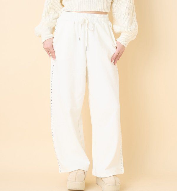  「サイドビジューカットパンツ」|その他|