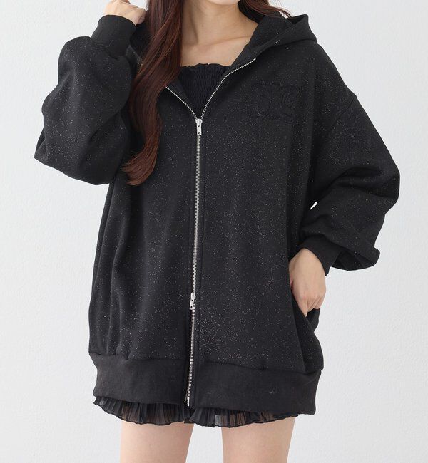  「ロゴグリッターパーカー」|プルオーバー|