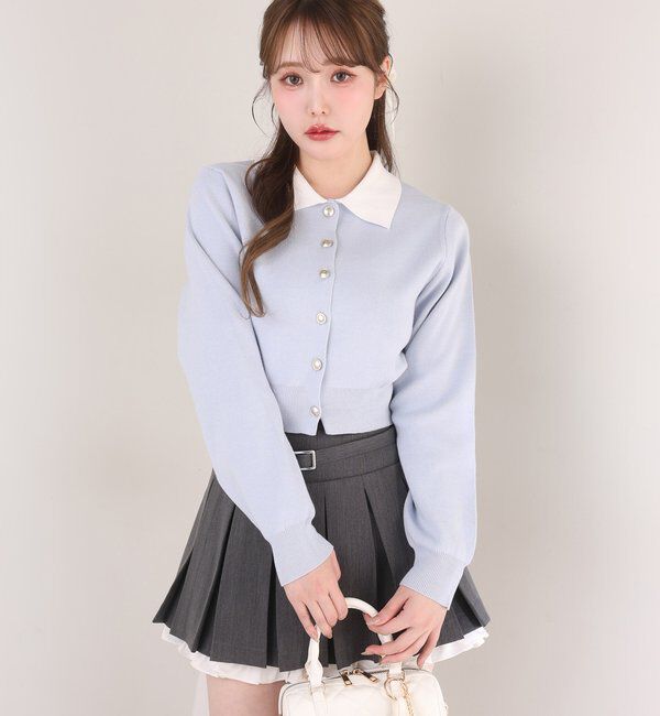  「【SMサイズ展開あり】ベルト付きレイヤードプリーツミニスカート」|チノ|