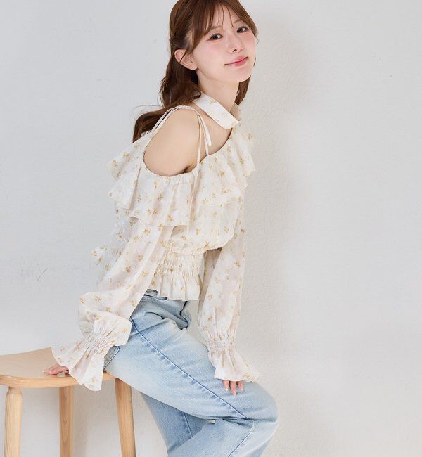  「【SMサイズ展開あり】ウエストレースフレアデニム」|その他|