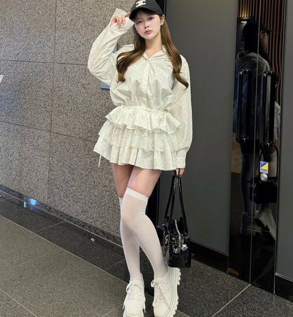  「裾ティアードシャツワンピース」|シャツ・ブラウス|