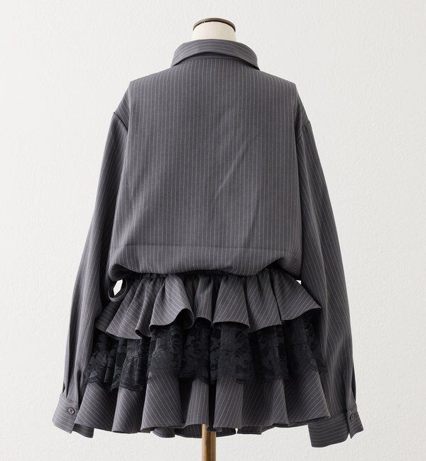  「裾ティアードシャツワンピース」|シャツ・ブラウス|