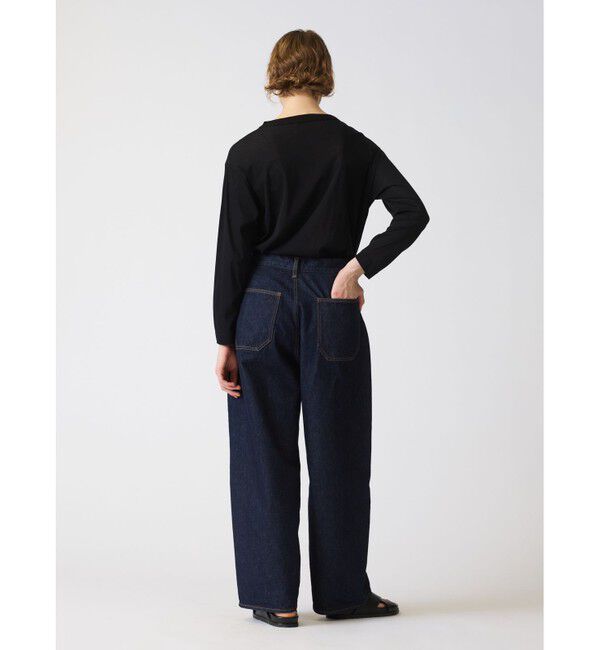 mizuiro ind「mizuiro ind ハイウエストワイドデニム」|デニム|