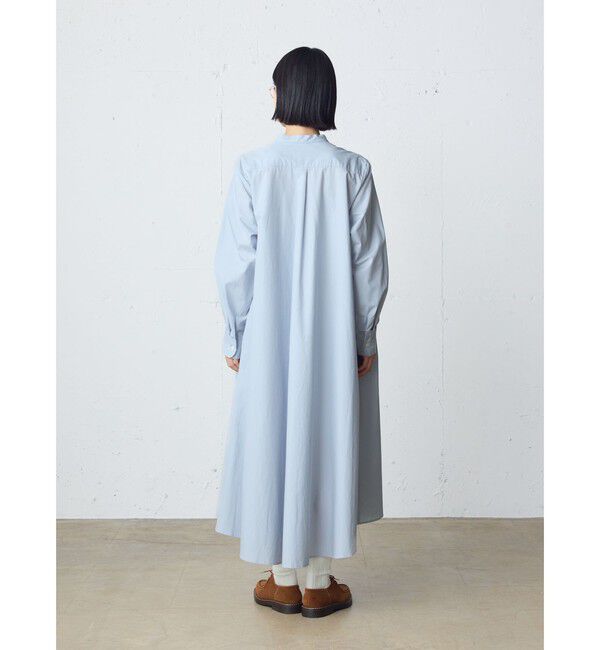 MidiUmi「MidiUmi Aラインバンドカラーシャツワンピース」|ワンピース|