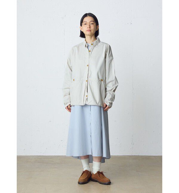 MidiUmi「MidiUmi Aラインバンドカラーシャツワンピース」|ワンピース|